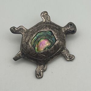 Vintage Abalone Sea Turtle MEXICO 925 Sterling Silver